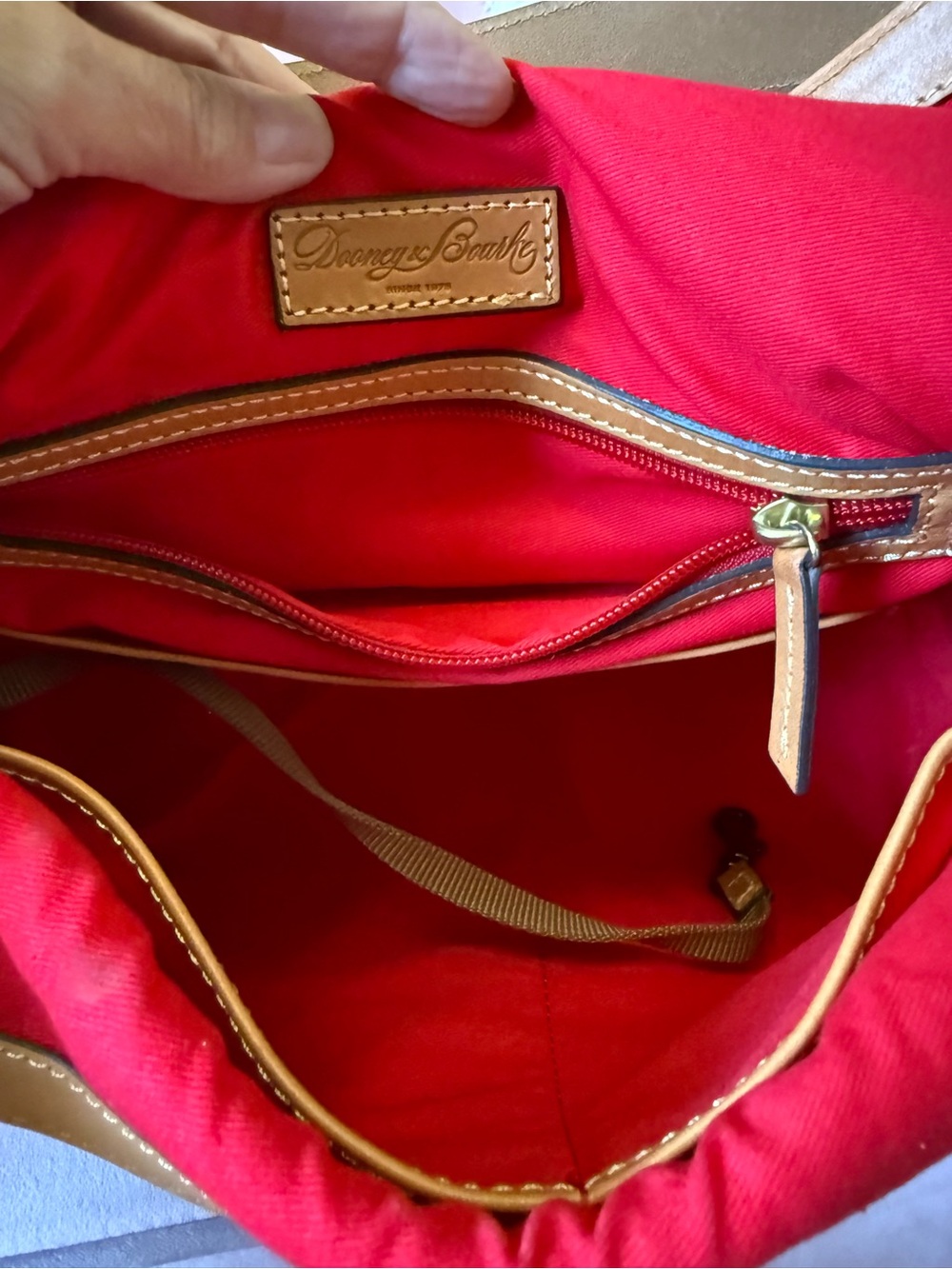 💯Auth! Dooney & Bourke Black & Brown Florentine Leather LIBBY Shoulder Bag - Picture 14 of 15